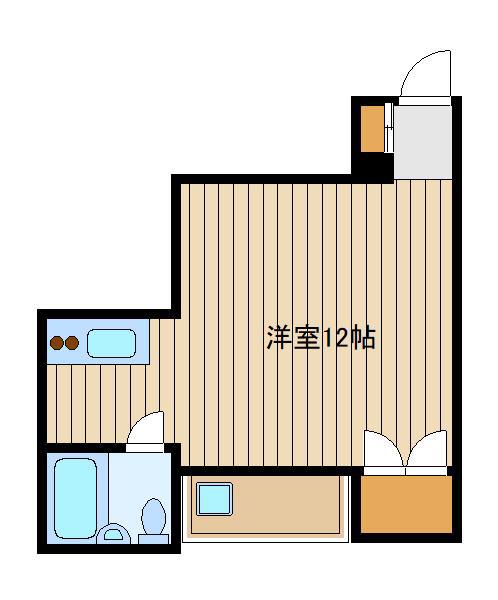 キャピタル(ワンルーム/5階)の間取り写真
