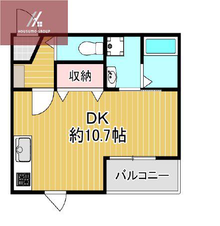 フローリッシュ加美南(1LDK/2階)の間取り写真