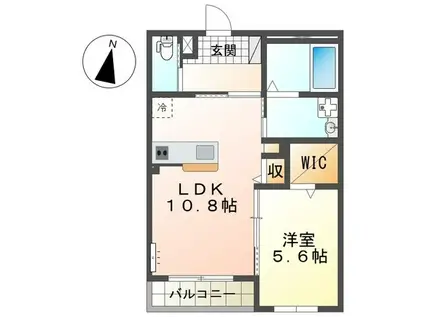 コイトハイツ 旧新堀2丁目マンション(1LDK/2階)の間取り写真
