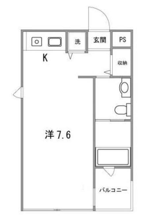 クインズビル(ワンルーム/3階)の間取り写真