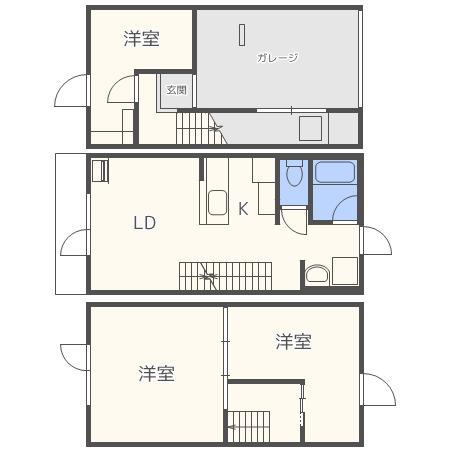DOMA(3LDK/1階)の間取り写真