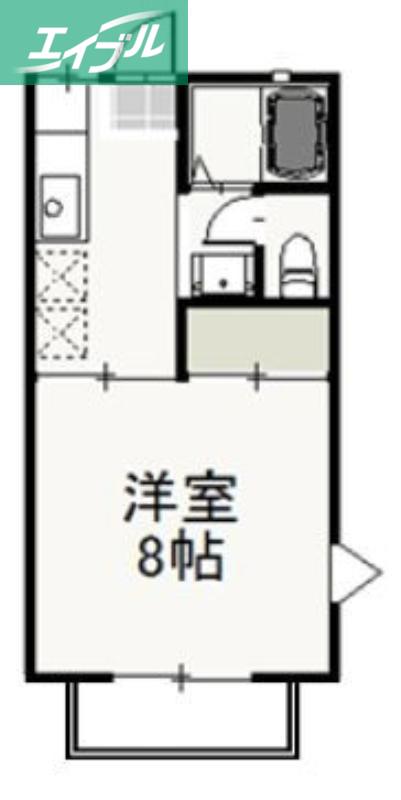 S・T・VILLA TSUSHIMA A(1K/2階)の間取り写真