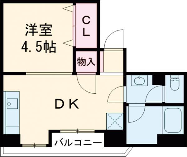 トーアハイツ(1LDK/6階)の間取り写真