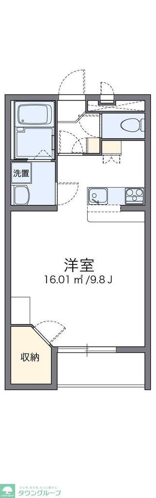 レオパレスベルコンフォート(1K/3階)の間取り写真