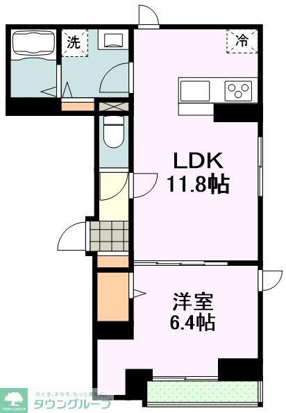 ルミエール西品川(1LDK/2階)の間取り写真