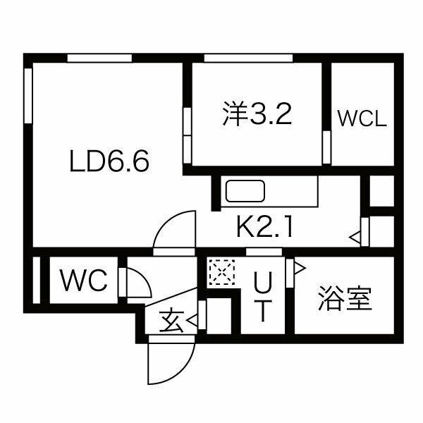 CASAAT豊平公園2ND(1LDK/4階)の間取り写真