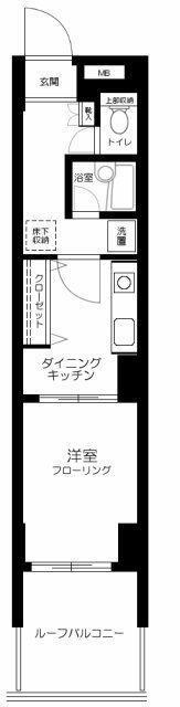 ライオンズプラザ伊勢佐木町通(1DK/3階)の間取り写真