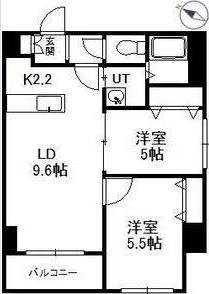 S-FORT東札幌ノルド(2LDK/3階)の間取り写真