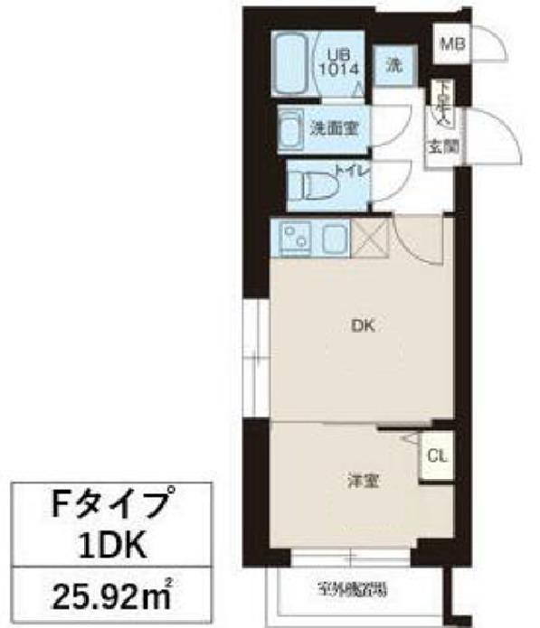 レオーネ宮崎台(1DK/3階)の間取り写真