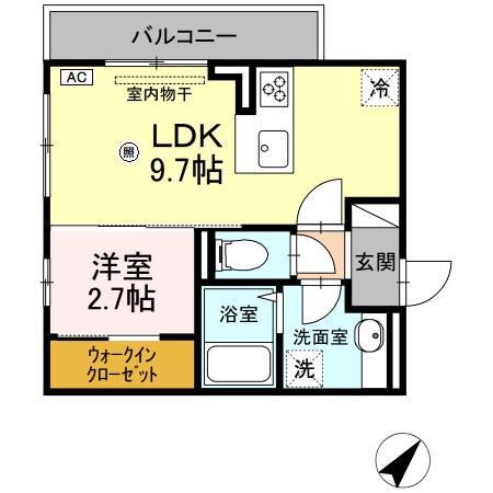アネックス五番館(1LDK/2階)の間取り写真