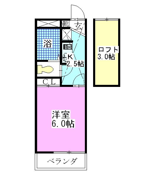 レオパレスカーサベアート(1K/1階)の間取り写真