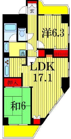 フェリス鷺沼(3LDK/2階)の間取り写真