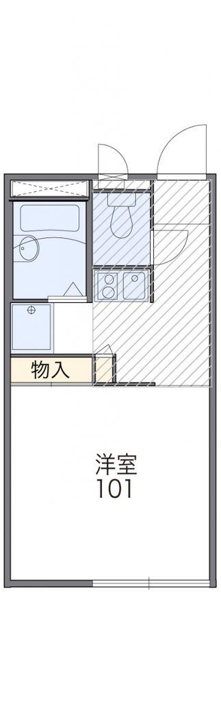 レオパレスヴィーブル(1K/1階)の間取り写真