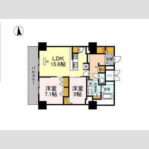 グランセジュール江坂 住居(2LDK/11階)の間取り写真