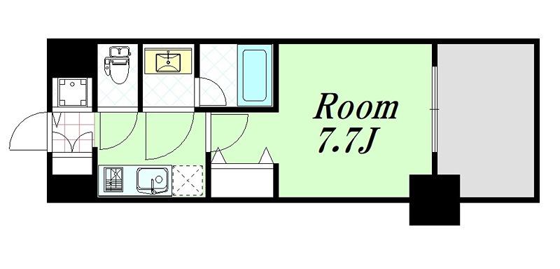 S-RESIDENCE福島LUXE(1K/6階)の間取り写真