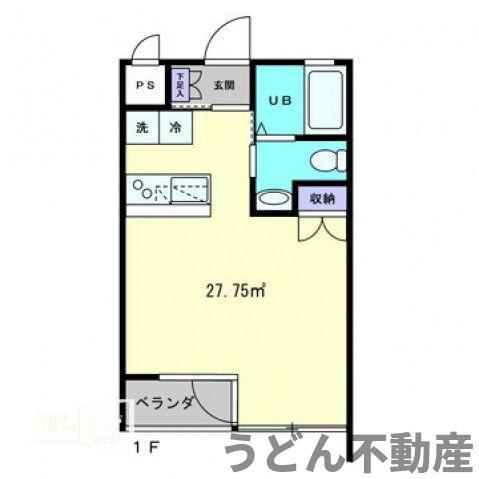 富士グランディール(1K/1階)の間取り写真