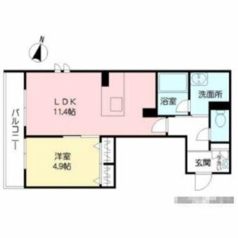 フルール・ド・ヒサノ(1LDK/3階)の間取り写真