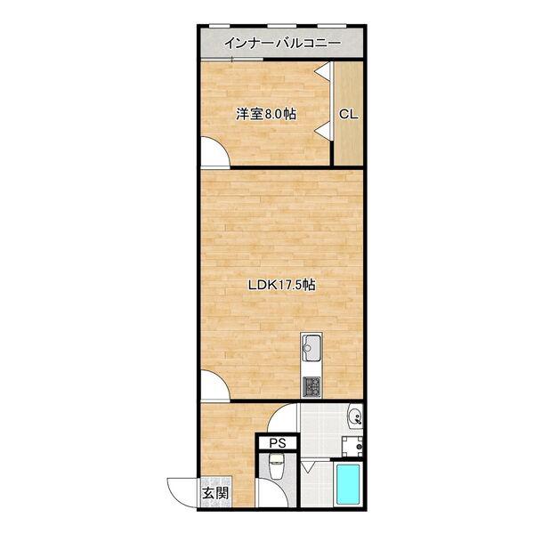 JTBマンション(1LDK/2階)の間取り写真