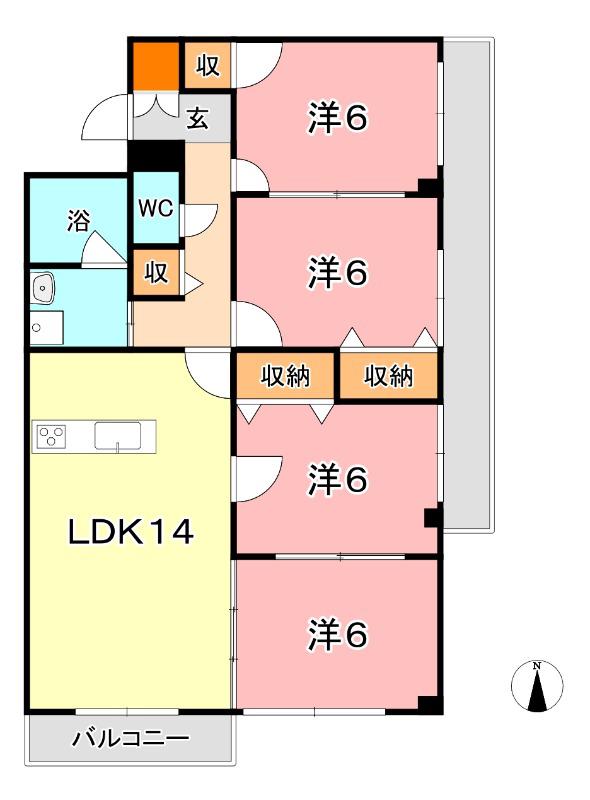 ルミラス(4LDK/3階)の間取り写真