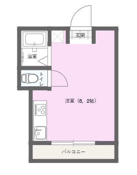 三条ロイヤルマンション(ワンルーム/3階)の間取り写真