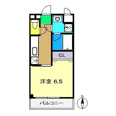 フルール・アミーIII(1K/3階)の間取り写真