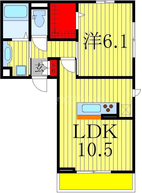 フォレストヴィラ(1LDK/3階)の間取り写真