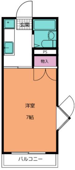 メゾンロジェ(1K/1階)の間取り写真