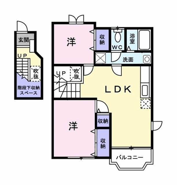 クレストール マサ(2LDK/2階)の間取り写真