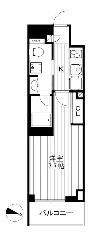 ステージファースト平和台(1K/3階)の間取り写真