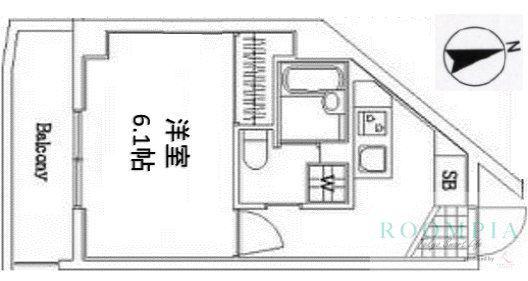 スカイコート新宿落合南長崎駅前(1K/4階)の間取り写真