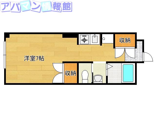 セバナル1(ワンルーム/2階)の間取り写真