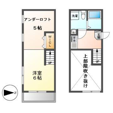 GRANDORE志賀本通II(1K/2階)の間取り写真