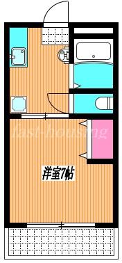 サンパレス三鷹(1DK/1階)の間取り写真