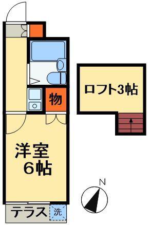 流山おおたかイースト(1K/1階)の間取り写真