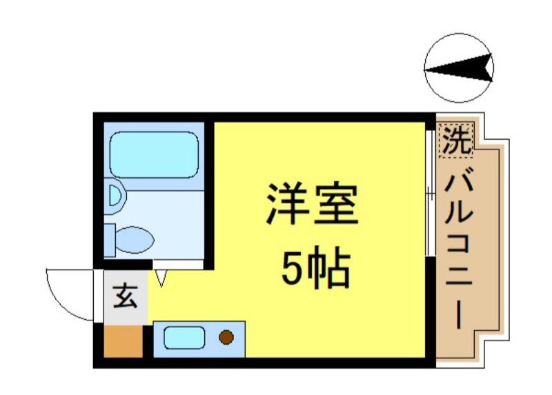 第8スターコーポ(ワンルーム/2階)の間取り写真