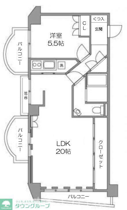 セントラル第二青山(1LDK/3階)の間取り写真