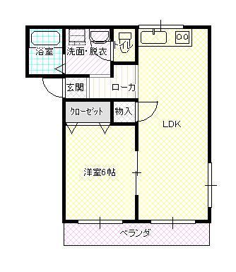 ロイヤルリーフ(1LDK/3階)の間取り写真