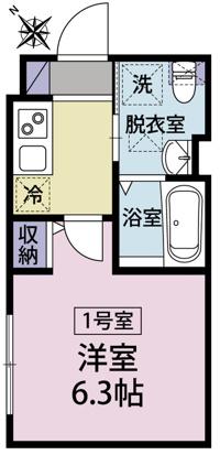 コージー淵野辺(1K/2階)の間取り写真