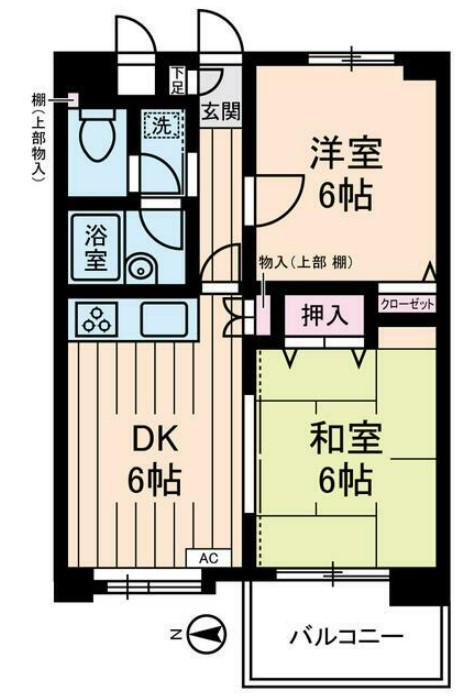 カピトール川崎I(2DK/2階)の間取り写真