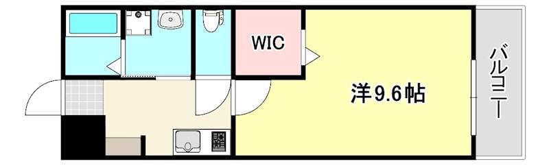 セオリー神戸ドミール(1K/7階)の間取り写真