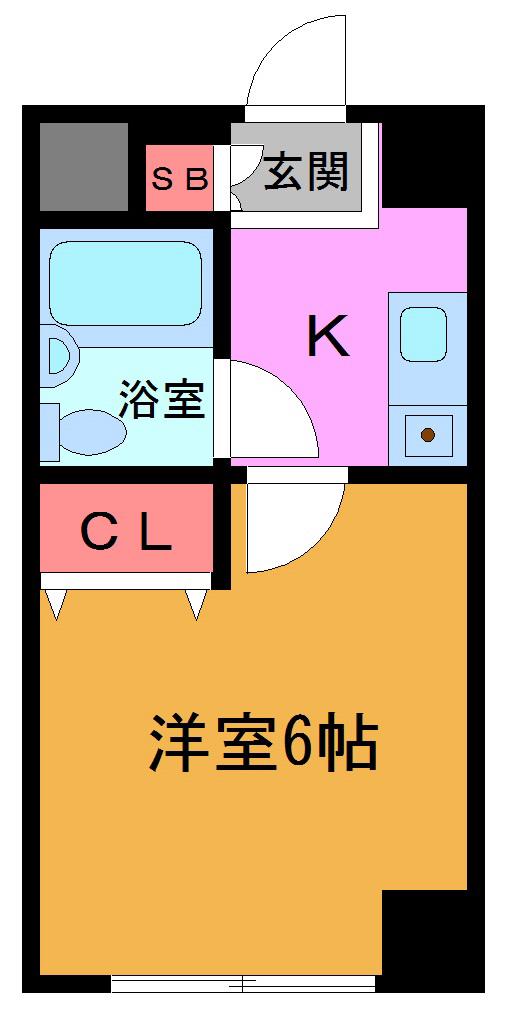 リエス西船橋(1K/2階)の間取り写真