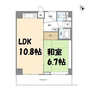 ディオケネス(1LDK/4階)の間取り写真