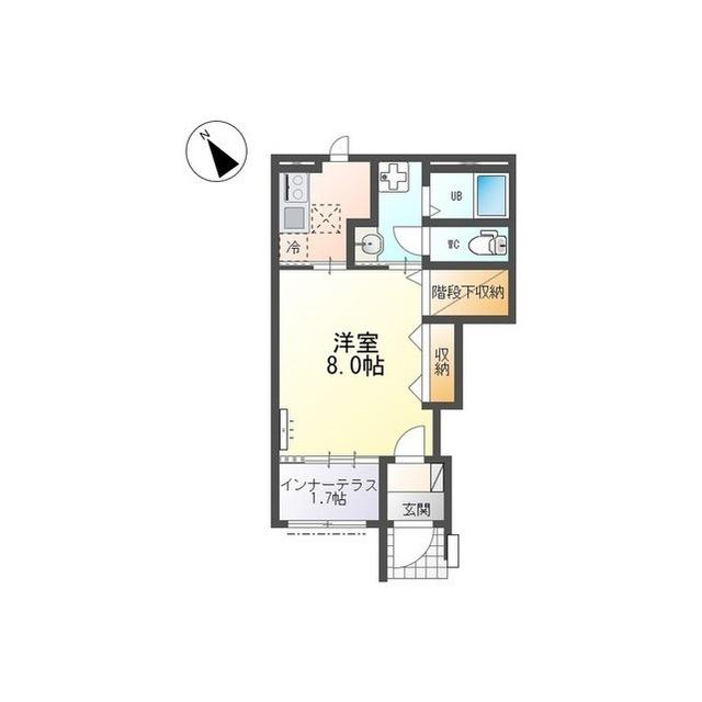大曽根原町アパート2(1K/1階)の間取り写真