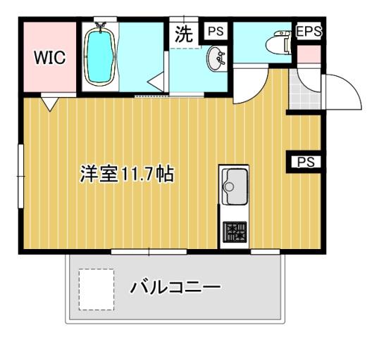 PLEIN SOLEIL平良山手(ワンルーム/3階)の間取り写真