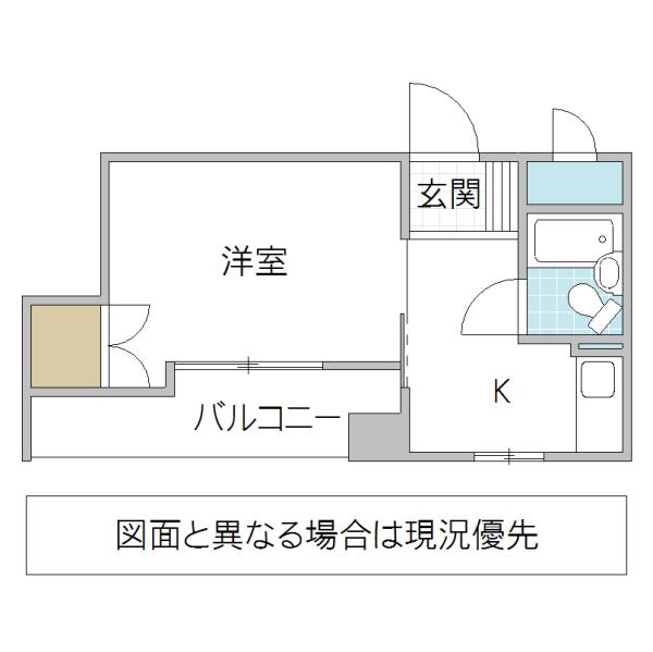 YYビル(1K/3階)の間取り写真