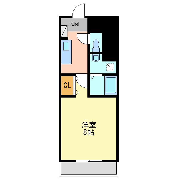 ブレーブMS(1K/1階)の間取り写真