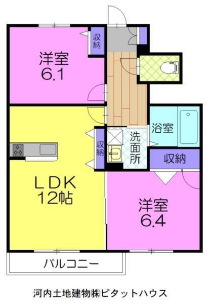 プレジオリゾートⅡ(2LDK/1階)の間取り写真