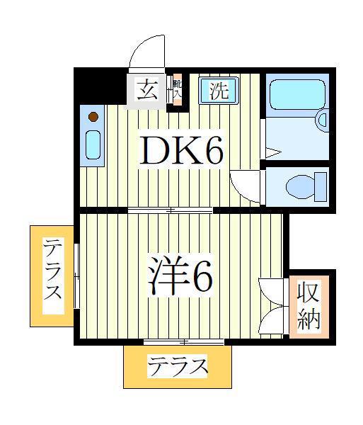 メゾン・ラフィーネ(1DK/1階)の間取り写真
