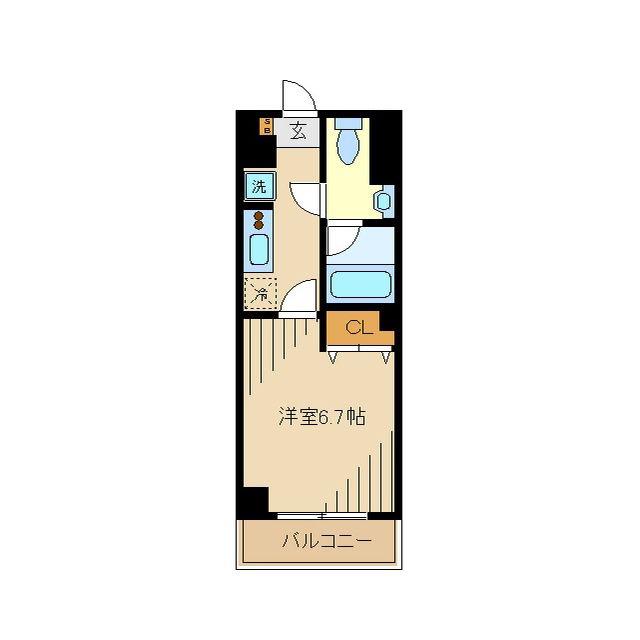 北新宿アーバンエクセレント(1K/2階)の間取り写真