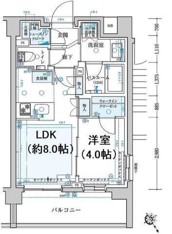 クリオラベルヴィ王子(1LDK/3階)の間取り写真